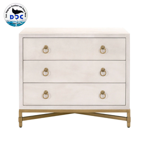 High Quality Modern Style Faux Shagreen Wooden 3-Drawer Nightstands for Bedroom Home Office Living Room Dining Multi-Room Use - Product Image 2