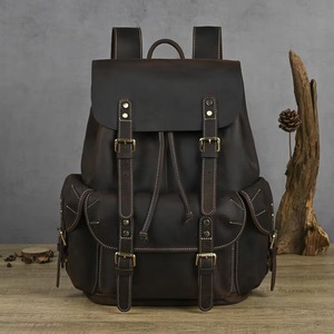 กระเป๋าเป้หนังแท้กันน้ำอเนกประสงค์ ป้องกันการโจรกรรม สไตล์วินเทจ สำหรับใส่แล็ปท็อป รุ่น LBP-0415 - Product Image 1