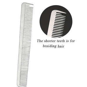 Peigne en acier inoxydable personnalisé haut de gamme pour salon de coiffure, peigne de poche pour hommes, peigne à boucler Subhan International - Product Image 2