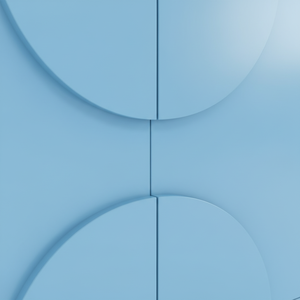 Aparador de Madera Moderno Semicircular con Panel de Media Luna, Mueble de Almacenamiento de Madera con Panel de Arco de 4 Puertas, Diseño de Arco Moderno - Product Image 3