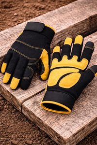 Gants de travail en cuir robustes, antidérapants, renforcés, pour la construction, le soudage, OEM, étiquette privée, vente en gros - Product Image 5