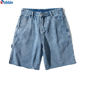 Jean en denim personnalisé pour homme, respirant, avec fermeture éclair, coupe ample, 100 % coton, pantalon droit, style skate, idéal pour l'été - Product Image 4