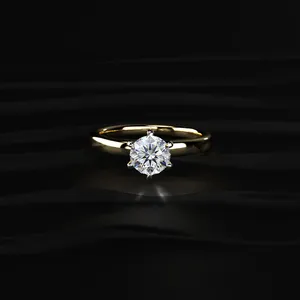 High Quality 1 Ct Round Diamond Solitaire Engagement <b>Ring</b> for Women with SGL Certified VVS-VS Clarity From <b>Indian</b> Supplier - Product Image 1
