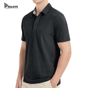 เสื้อยืดแขนสั้นสีดำสำหรับผู้ชายจาก Relevo Industries ผ้าฝ้าย 100% แห้งเร็ว ระบายอากาศได้ดี มีโลโก้ด้านหน้า ทรงหลวม สวมใส่สบาย - Product Image 5