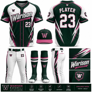Warison Industries Baseball Jersey And Pant Set With Socks And Caps Polyester Made Quick Dry Unisex Softball Uniform Kit - Product Image 4