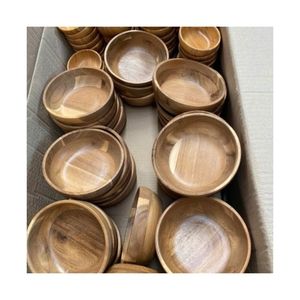 HOT SELLING 2026 Reusable Wooden Bowls For Family Gathering And Parties Pure Wood Clean <b>Safe</b> Premium Grade Wood Cutlery Item - Product Image 5