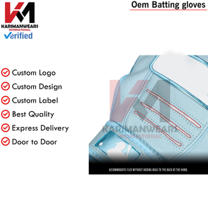 Bulk Baseball Batting Gloves Sheepskin Leather Factory Custom Logo Professional Batting Gear High-Grip Sports Mittens Wholesale - Product Image 2