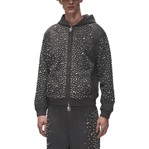 Conjunto de Pantalones Deportivos de Lujo con Pedrería, Sudadera Brillante, Estilo Casual Urbano, Ropa de Moda Premium Serie 2 1 - Product Image 1