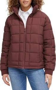 Womens Premium Bubble Jacket <b>Thick</b> Hooded <b>Winter</b> Puffer <b>Coat</b> Cotton Filled Breathable Full Zip Everyday Outerwear - Product Image 5
