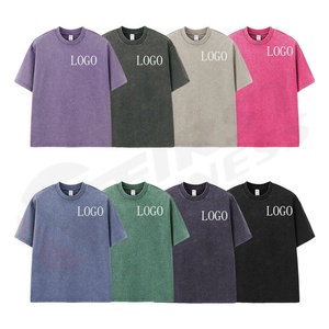 Camiseta Gris Lavada de Manga Corta de Satén Grueso con Gráficos Personalizados, Teñida en Prenda, Antiencogimiento, 280 g/m², para Hombre - Product Image 2