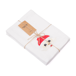 White Woven Cotton <b>Kitchen</b> <b>Towels</b> Square Solid Color Quick-Dry Absorbent Dish Cloths Set - Product Image 4