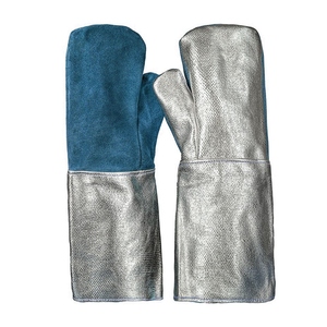 Guantes de Cuero Vacuno de Primera Calidad, Resistentes al Fuego, para Trabajo Pesado, Bomberos, Hornos, Panadería, Uso General - Product Image 2