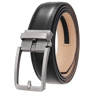 Genuine Leather Automatic Buckle Genuine Leather <b>Belt</b> Design Automatic <b>Belt</b> for <b>Men</b> - Product Image 2