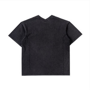 T-shirt Homme Vert Olive Délavé à l'Acide Coupe Oversize Manches Courtes Col Rond Vintage Décontracté Streetwear Haut Quotidien Décontracté - Product Image 1