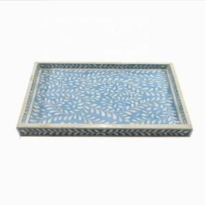 Luxury Handmade Eco-Friendly Bone Inlay Feng Shui Tray Elegant Decorative Design Premium Quality Home Kitchen Serving Hot - Product Image 1