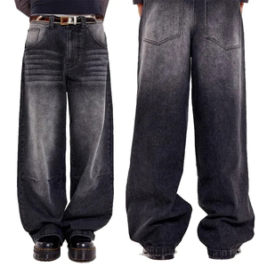 OEM/ODM Custom <b>Men's</b> Baggy Designer New Coat Pant <b>Jeans</b> High Quality Wide Leg Casual Style Made in Pakistan - Product Image 2