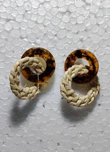 Boucles d'oreilles en résine florale haut de gamme, faites à la main, légères, élégantes, bijoux de mode, cadeau pour femmes, approvisionnement en gros pour l'exportation - Product Image 3