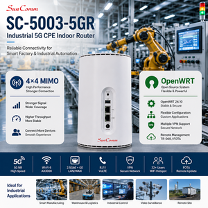 Router CPE Industrial 5G WiFi 6 para Interiores SC-5003-5GR, Gateway Gigabit de Alta Velocidad con OpenWRT - Product Image 2