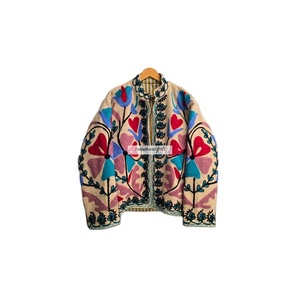 Chaqueta Suzani de algodón para mujer, bordado uzbeco, chaqueta corta unisex, chaqueta informal hecha a mano para mujer, chaqueta estilo boho chic - Product Image 1