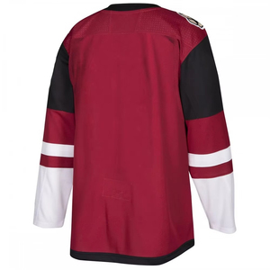 Maillot de hockey sur glace rouge des Canadiens de Montréal pour homme, col en V, manches longues, en polyester respirant avec broderie, vêtement pour adulte - Product Image 6