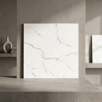 Carreaux de sol en marbre blanc Carrara bon marché 60x60, design Arctic Smoke, carreaux en porcelaine 600x600, prix de gros aux Philippines