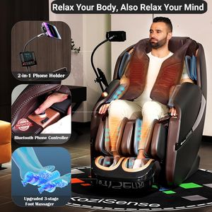 Fauteuil de massage avec massage profond des mollets, système de scan corporel intelligent, fauteuil de massage complet haut de gamme pour le sommeil et la relaxation, confortable - Product Image 3