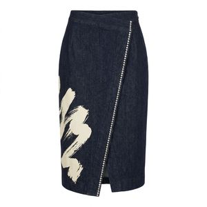Falda Midi de Mezclilla para Mujer al por Mayor, Mezclilla Rígida, Bolsillos Utilitarios, Producción Personalizada, Suministro Directo de Fábrica al por Mayor - Product Image 5