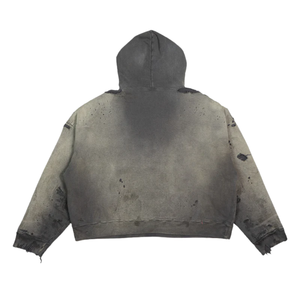 Sudadera con Capucha Personalizada OEM para Hombre, Estilo Urbano, al por Mayor, Lisa, Desgastada, a la Moda, 100% Algodón, Impermeable, Transpirable, con Forro Polar - Product Image 2