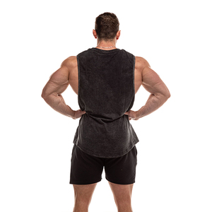 เสื้อกล้ามออกกำลังกายพิมพ์ลายโลโก้ด้านหน้าสำหรับผู้ชาย Mangoes Fashion คุณภาพสูง แห้งเร็ว ระบายอากาศได้ดี ผลิตจากโพลีเอสเตอร์/คอตตอน 180 กรัม รุ่นใหม่ - Product Image 4