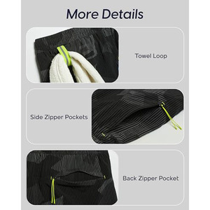 Shorts de sport personnalisés de haute qualité pour hommes, à cordon de serrage, séchage rapide, respirants, avec logo personnalisé, pour le basketball et l'athlétisme - Product Image 2