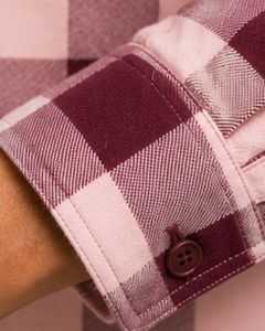 Lavender Purple Plaid Men Flannel Shirt Long Sleeve Button <b>Down</b> Checkered Cotton Casual Shirt With Chest Pockets Streetwear - Product Image 5