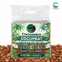 Bloc de 5 kg de fibres de coco stériles tripléesment lavées, tamisées 6 mm, faible CE, haute capacité d'absorption d'eau, certifiées ISO, écologiques et légères