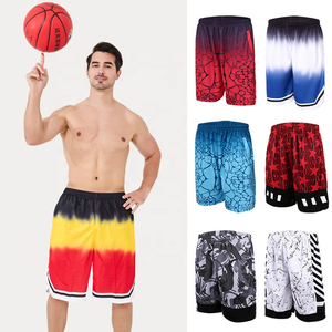 Shorts d'entraînement de basketball pour hommes en toile 100 % polyester, séchage rapide, anti-plis, respirant, écologique, avec cordon de serrage - Product Image 4
