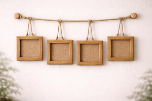 Natural Wood <b>Photo</b> <b>Frame</b> Set of <b>4</b> Wooden Picture <b>Frames</b> for Home Decor Handmade for Family <b>Photos</b> Wall Mount Decoration - Product Image 6