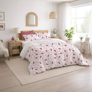 Cotton Duvet Cover Set, Soft Breathable <b>Bedding</b> with Button Closure & Corner Ties, Comforter Cover for All Seasons - Product Image 3
