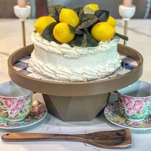 Soporte de Madera para Tartas con Diseño Impreso, Ecológico, Plato Elevado para Exhibición de Postres, para Bodas, Cumpleaños, Hogar, Cocina, Suministros de Panadería, Último Modelo 2026 - Product Image 1