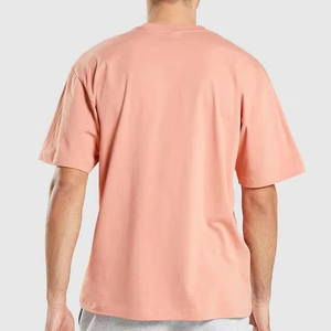Premium Quality Mens <b>Peach</b> Oversized T <b>Shirt</b> Plain Solid Color Casual Summer Tee Soft Cotton Crew Neck Relaxed Fit Streetwear - Product Image 4