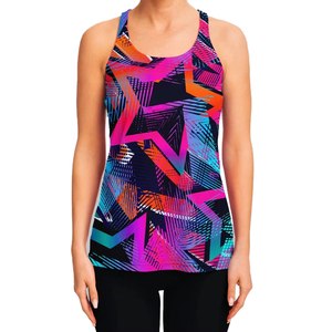 Women's Sublimation Print Tank Top Scoop Neck Sleeveless Quick Dry Full Printed Sublimated Breathable Polyester Material - Product Image 2