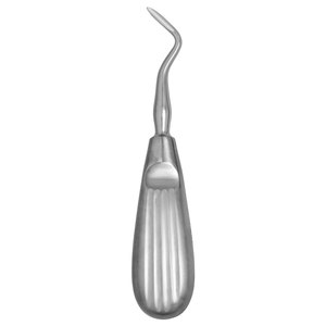 Élévateur dentaire torsadé en acier inoxydable certifié CE Classe I, instrument dentaire manuel de haute qualité AHI-6102R, argent, ergonomique - Product Image 1