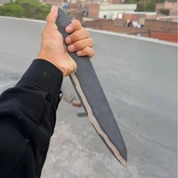 Couteau personnalisé fait main Jexmoo avec lame en acier carbone (4-5,9 pouces, épaisseur 3,0 mm) NOUVEAU étui en cuir – Garde au sec, cadeau idéal pour chef