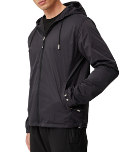 Veste de survêtement vintage en nylon zippée coupe-vent pour homme, légère et chaude, style color block, idéale pour le football et les sports. - Product Image 3