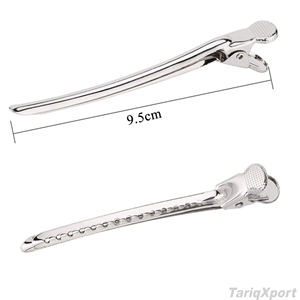 Pinzas de Pelo de Cocodrilo Metálicas de Alta Calidad, Pinzas de Pico de Pato para Estilismo de Salón, Juego de 12 Unidades Plateadas - Product Image 2