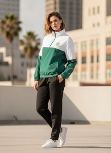 Custom Wholesale Lightweight Waterproof Outdoor Men's Women's Windbreaker Jacket Half Zip Color <b>Block</b> Sports Pullover Coat - Product Image 5