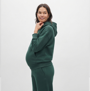 Conjunto de Chándal de Maternidad para Mujer, Chándal de Maternidad Grueso de 2 Piezas, 100% Algodón, Sudadera con Capucha y Pantalones Deportivos para Invierno - Product Image 5