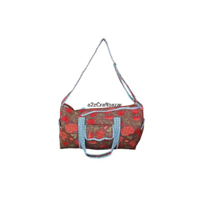 Bolso de hombro acolchado ecológico de algodón con estampado a mano, estilo boho, para compras, playa, otoño, con cremallera - Product Image 2