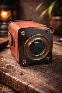 Télescope en bois de style antique Calvin Handicrafts avec finition polie et tube d'objectif en métal - Product Image 3