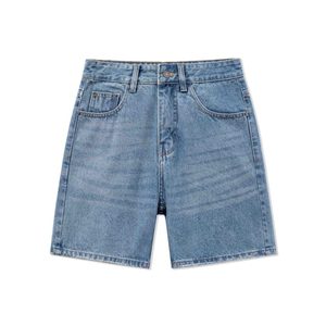 กางเกงยีนส์ขาสั้นทรงตรงเอวกลางสำหรับผู้ชาย รุ่น TST 4141.1 วินเทจ ระบายอากาศได้ดี เป็นมิตรต่อสิ่งแวดล้อม สีซีดกลาง ลุคสบายๆ เซ็กซี่ ผลิตจากผ้าสแปนเด็กซ์/คอตตอน - Product Image 3