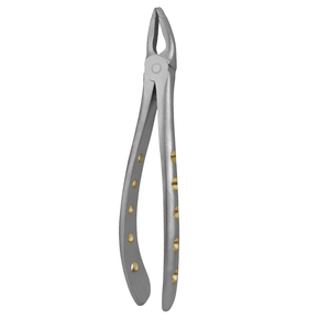 Forceps manuels d'extraction dentaire # Poignée ergonomique en acier inoxydable doré avec incrustations de diamants F1 pour extraction dentaire chirurgicale - Product Image 3