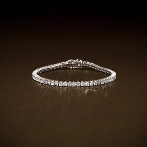 Pulsera de Diamantes Redondos Brillantes Creados en Laboratorio, Pulsera de Diamantes VVS2, Pulsera de Regalo Elegante y Clásica para Mujer - Product Image 3