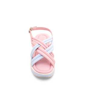 Sandalia formal de tacón rosa para niñas KD9594 - Product Image 1